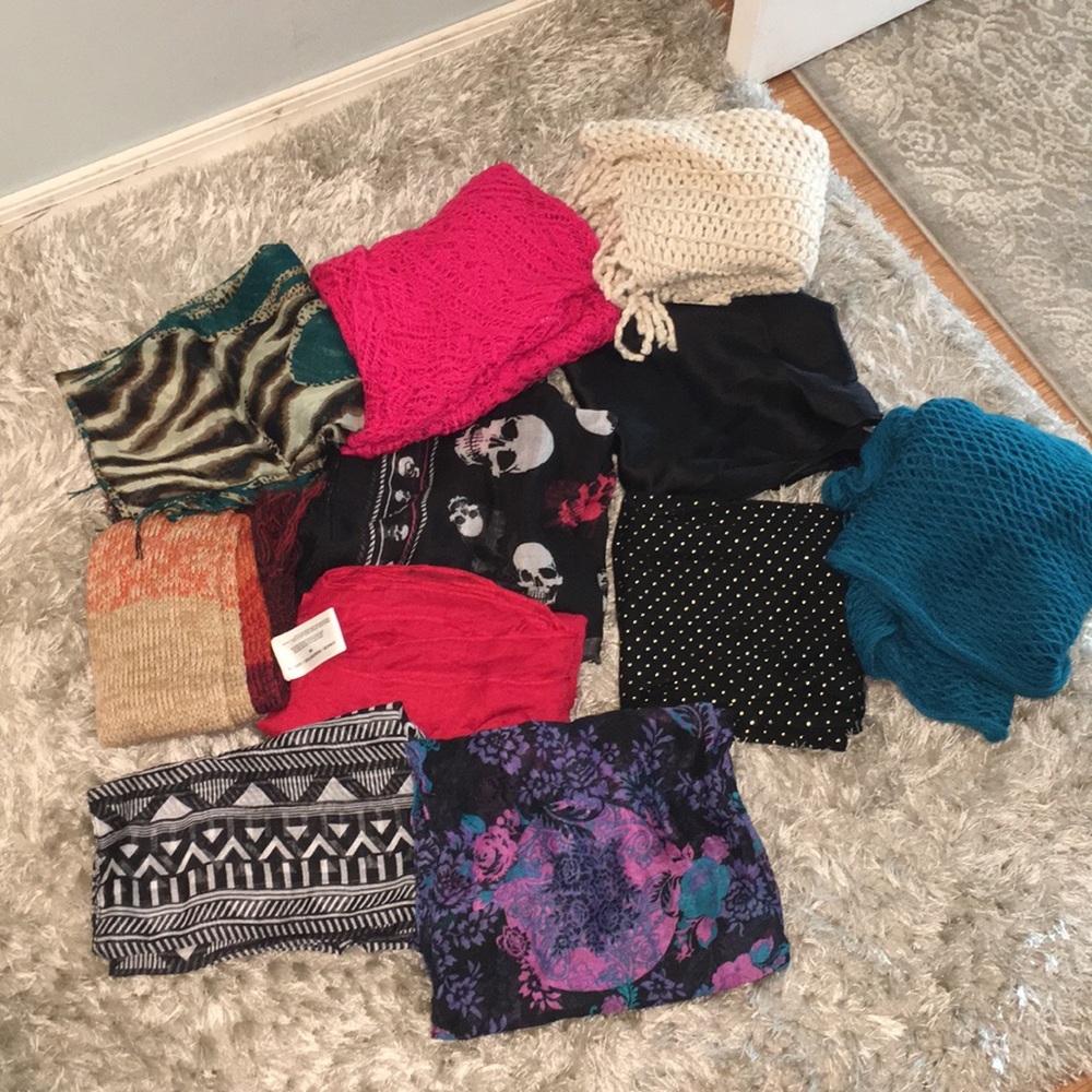 $4 each or $30 for all lot of scarves